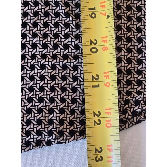 Ava Christine Womens Black White Geometric Pattern Sleeveless Blouse Medium - Picture 7 of 10